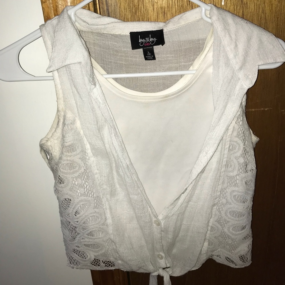 White crop top
